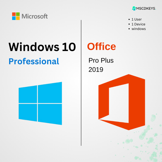 Office 2019 Pro Plus + Windows 10 Professional license key